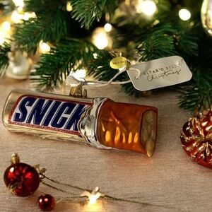 Snickers Chocolate Candy Bar Holiday Ornament Blown Glass Altar’d State New